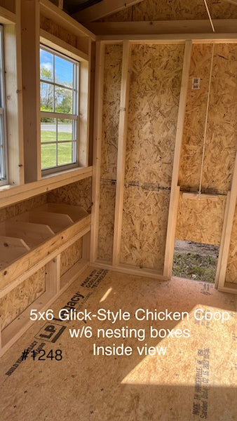 5x6 Glick-Style Chicken Coop #1248