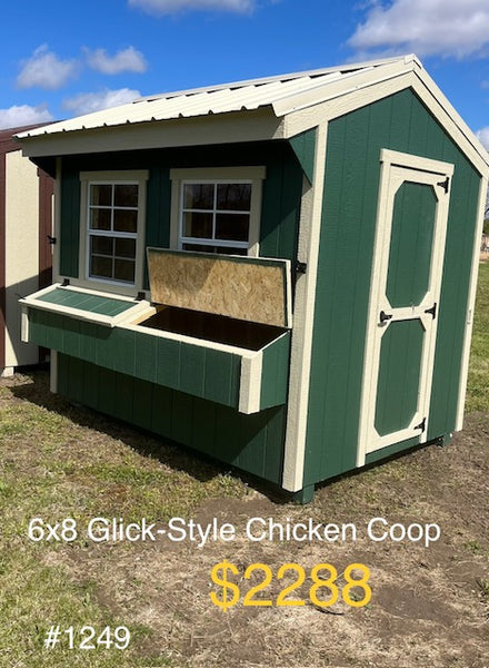 6x8 Glick-style Chicken Coop #1249