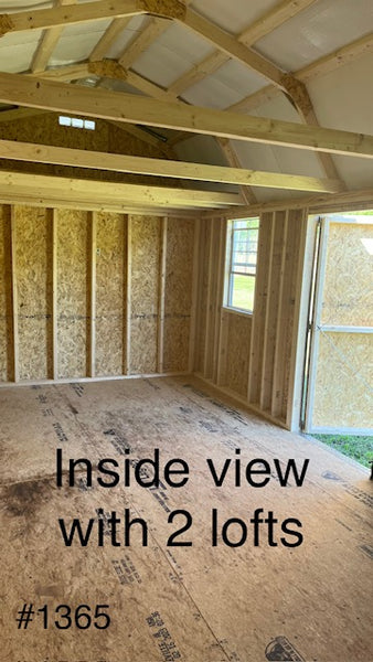10x20 Lofted Garden Shed #1365
