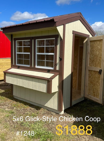 5x6 Glick-Style Chicken Coop #1248