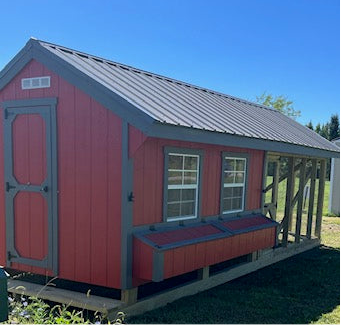 8x10 Chicken Coop w/10’ Enclosed Run