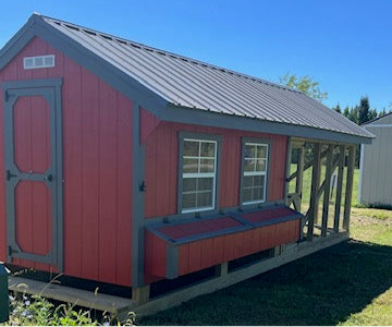 8x10 Chicken Coop w/10’ Enclosed Run