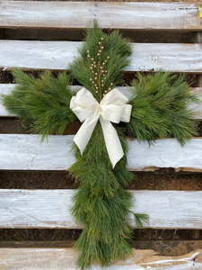 White Pine Cross Wreath